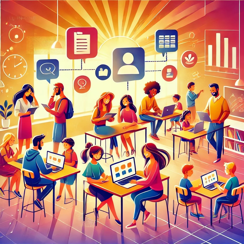 Parents use an all-in-one communication app